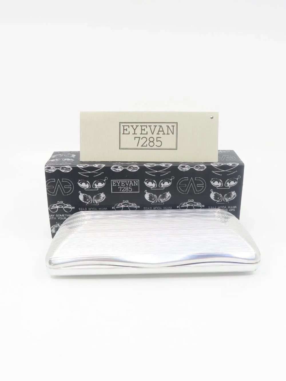 EYEVAN 7285 #188 801 Light Gray Titanium Round New Sunglasses Frames.